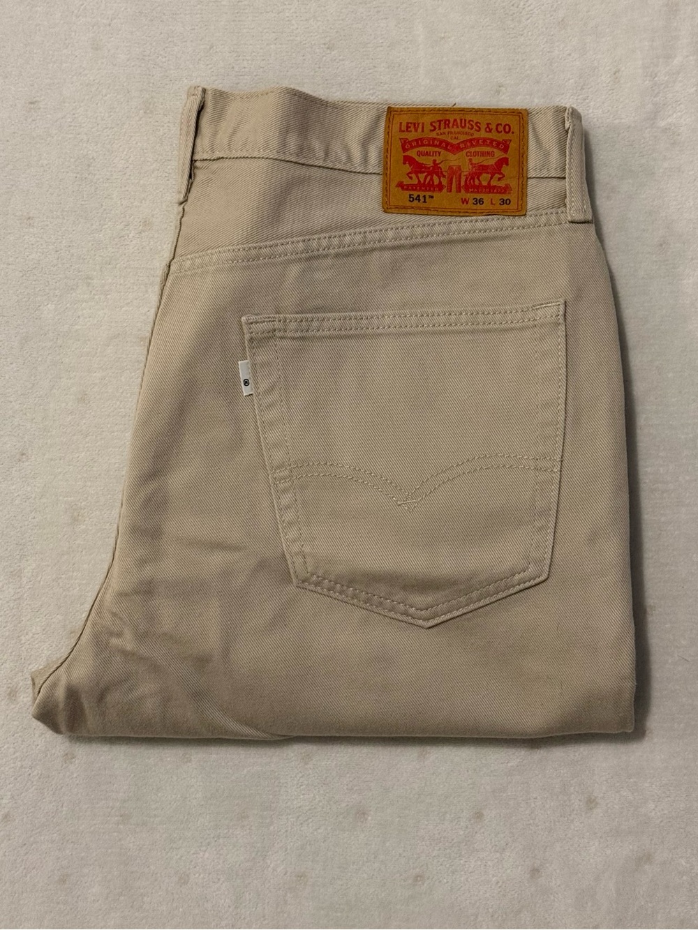 Levi Strauss & Co. 541 Athletic Fit Khaki Jeans Mens 36x30 Beige Stretch Pants